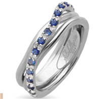 Ring Artigianale Woman in Silver Zaffiro AN322AZB RUBINIA